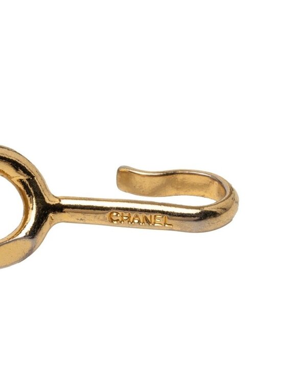 Chanel CC Logo Chain Belt Beige Gold Plated Leather main image 4